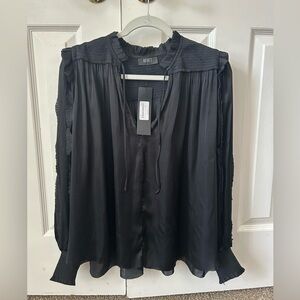Black Silk Blouse size large